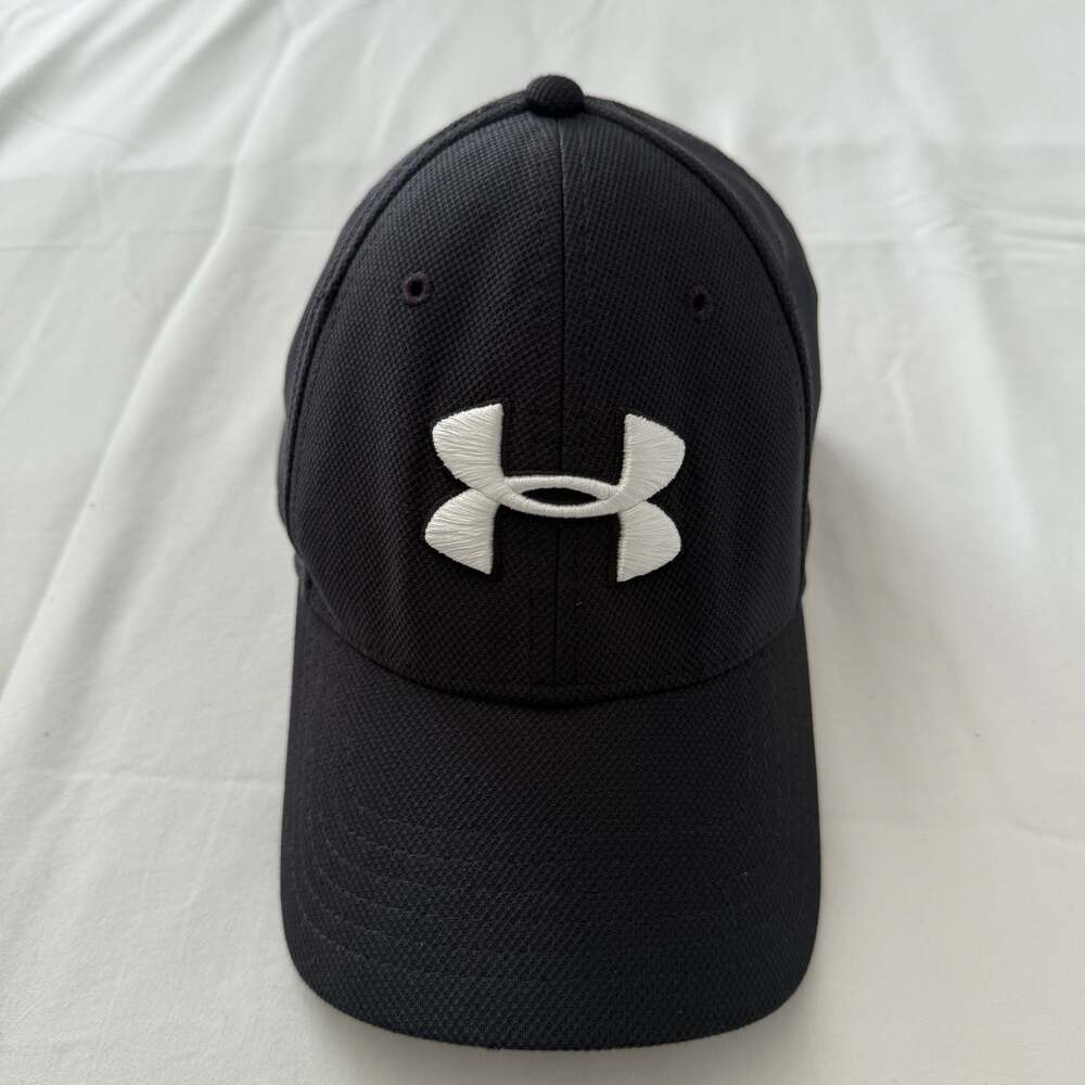 Under Armour Men's Regular Size Cap, Black/White, Medium/ Large